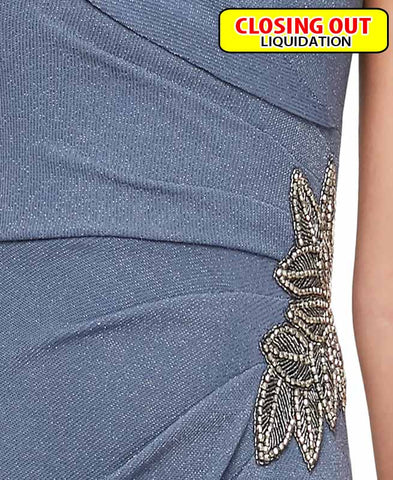 Image of Alex Evenings Women's Off-The-Shoulder Beaded Gown
