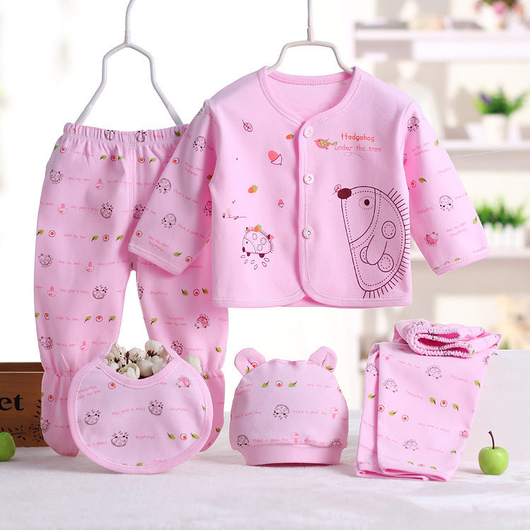 0-3 Months Newborn Daily Outfits Gifts - Comfortable Cotton Cute Pattern 5 Pieces/Set