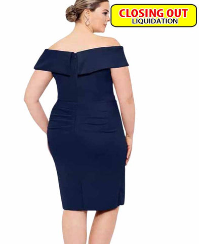 Image of XSCAPE Plus Size Off-The-Shoulder Ruffled Dress