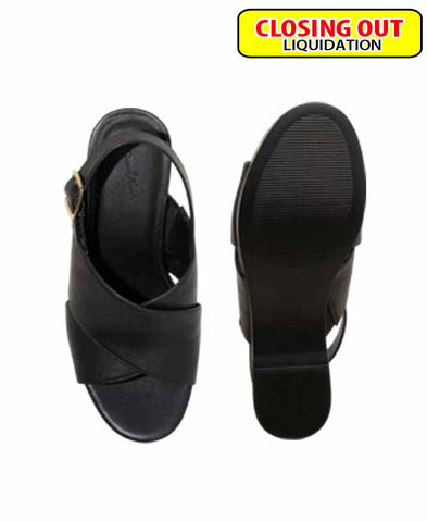 Image of Universal Thread Women's Naomi Wood Wedge Heels with Memory Foam Insole