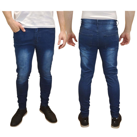 Image of Men's Jeans Thick Fabric Slim Stretch Men's Pants