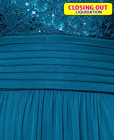 Image of B&A By Betsy and Adam Plus Size Lace Long Halter Dress