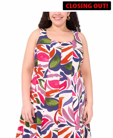 Image of MSK Plus Size Printed Sleeveless Maxi Dress Size: 2X=18W-20W (Code:5A)