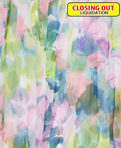 Image of Betsy & Adam Women's Printed Pleated Strapless Gown