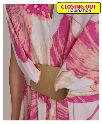 Image of Donna Karan New York Women's Floral A-Line Midi Dress
