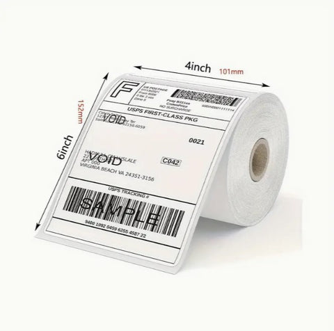 Image of 4x6" 500 Labels/ Roll Direct Thermal Shipping Labels Self-Adhesive