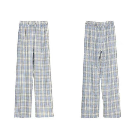 Image of Plaid Fleece Pants Women's Autumn Winter Pants