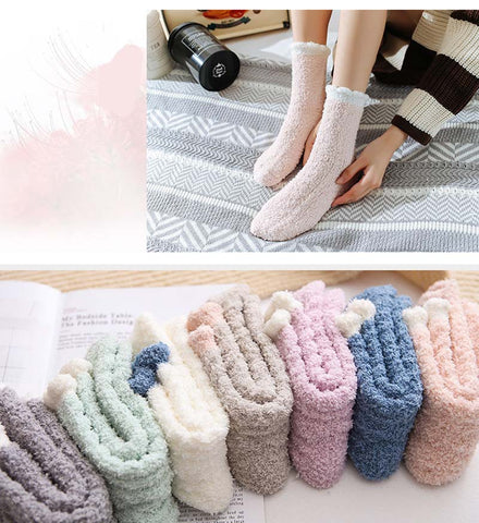 Image of 7 Pairs for Teens and Women Thick Knitted Socks 1 WEEK socks