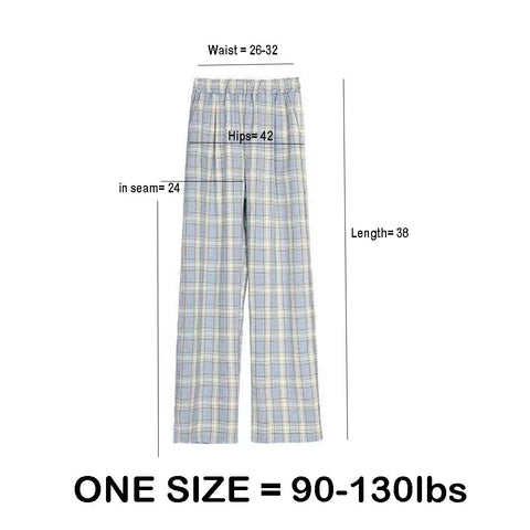 Image of Plaid Fleece Pants Women's Autumn Winter Pants