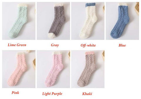 Image of 7 Pairs for Teens and Women Thick Knitted Socks 1 WEEK socks