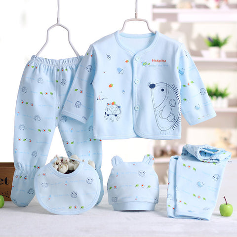 Image of 0-3 Months Newborn Daily Outfits Gifts - Comfortable Cotton Cute Pattern 5 Pieces/Set